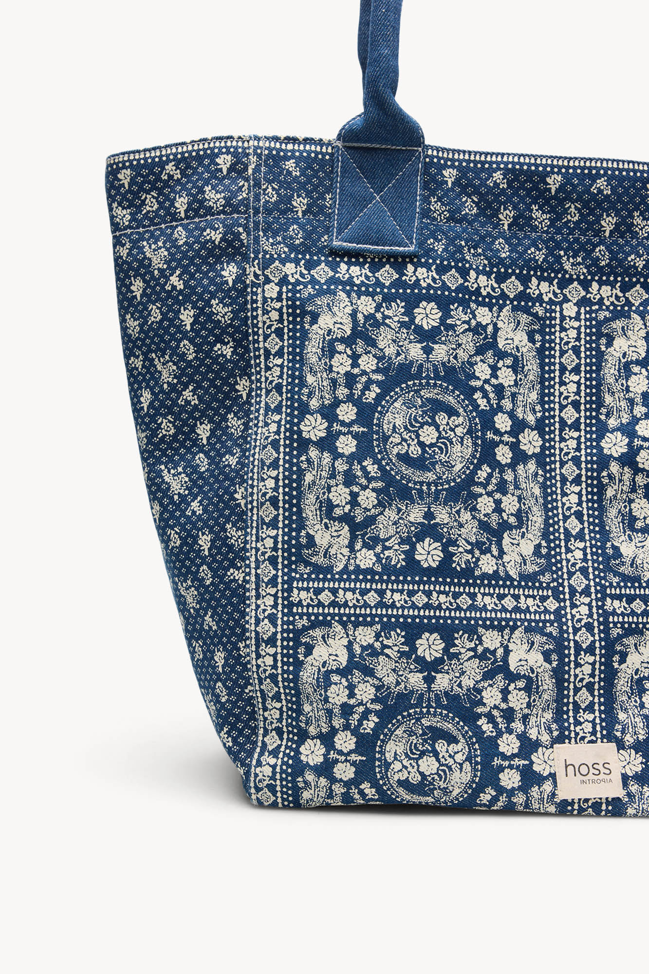 Hoss Intropia Neila. Bolsa estampada bandana Azul marino