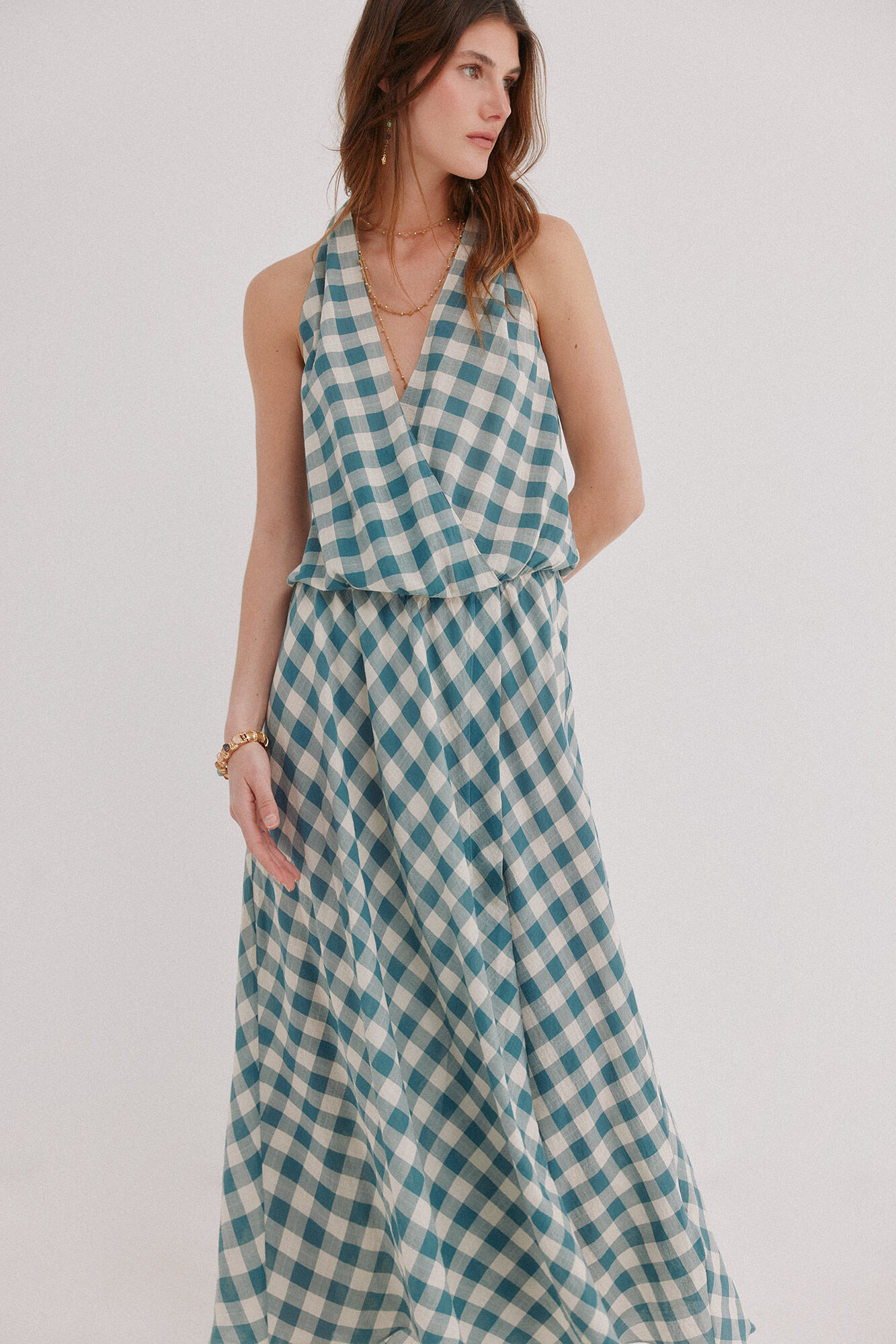 Hoss Intropia Andrea. Vestido cuadro vichy Multicolor