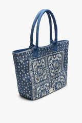 Hoss Intropia Neila. Bolsa estampada bandana Azul marino