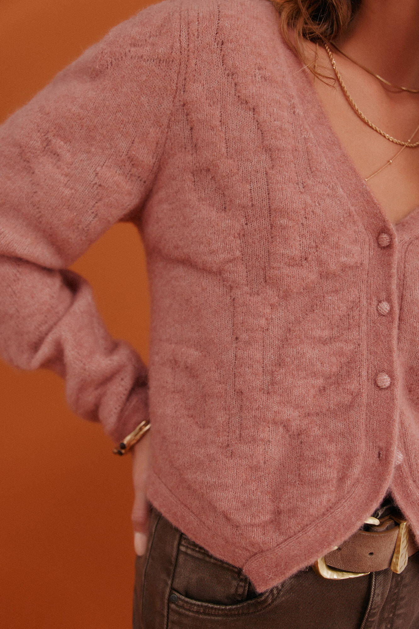 Hoss Intropia Nola. Chamarra de tejido Rosa