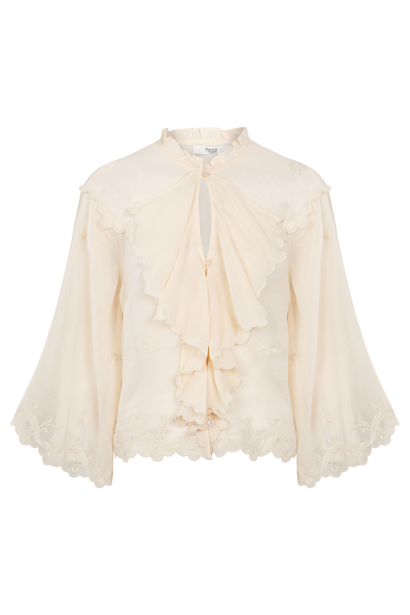 Hoss Intropia Chelsea. Blusa rom&aacute;ntica Marfil