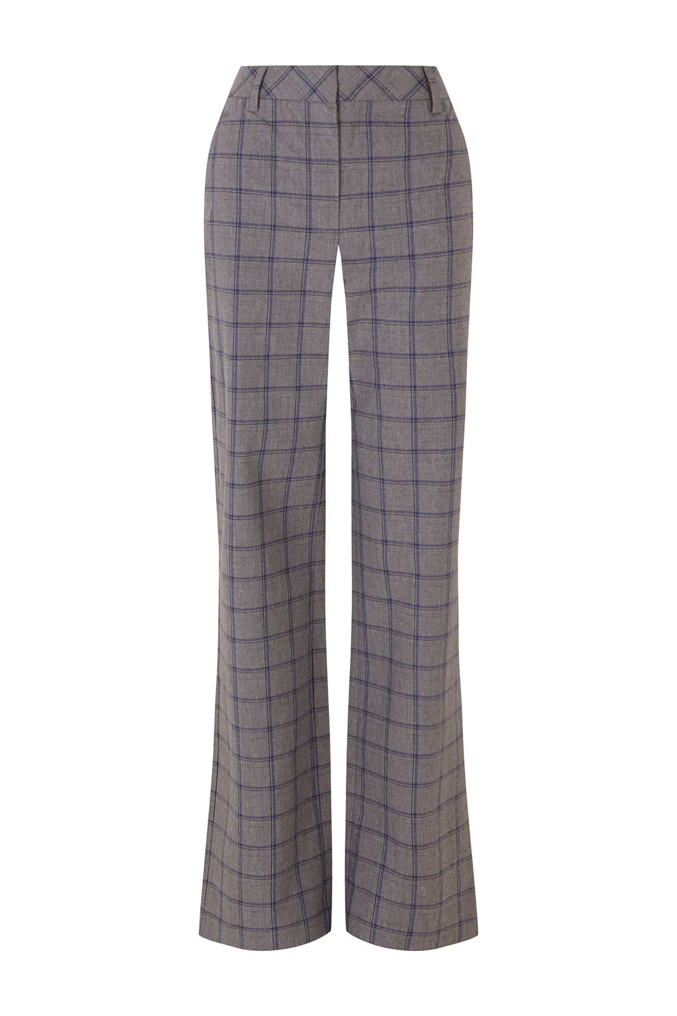 Hoss Intropia Paulina. Pantal&oacute;n a cuadros Gris