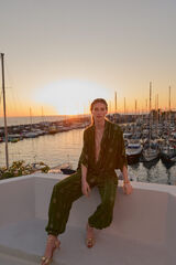 Hoss Intropia Ghana. Blusa bordada Kaki