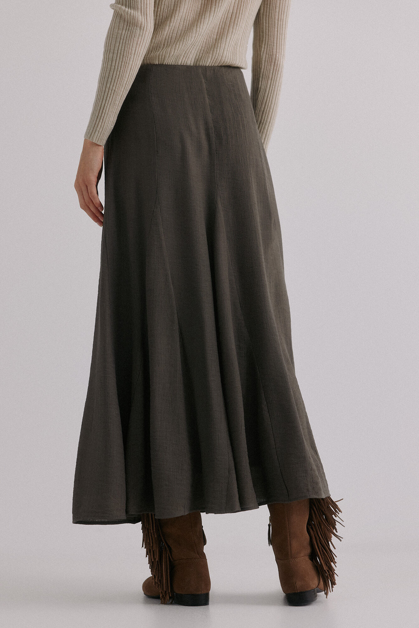 Hoss Intropia Rosario. Falda midi Kaki