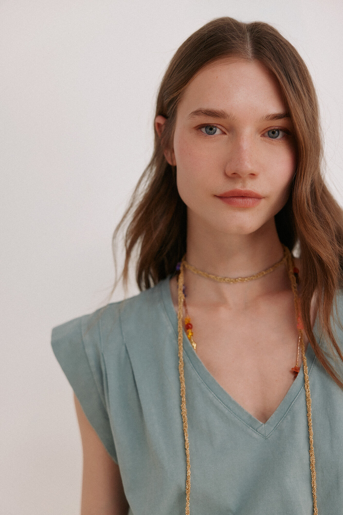 Hoss Intropia Manuela. Camiseta lavada Turquesa