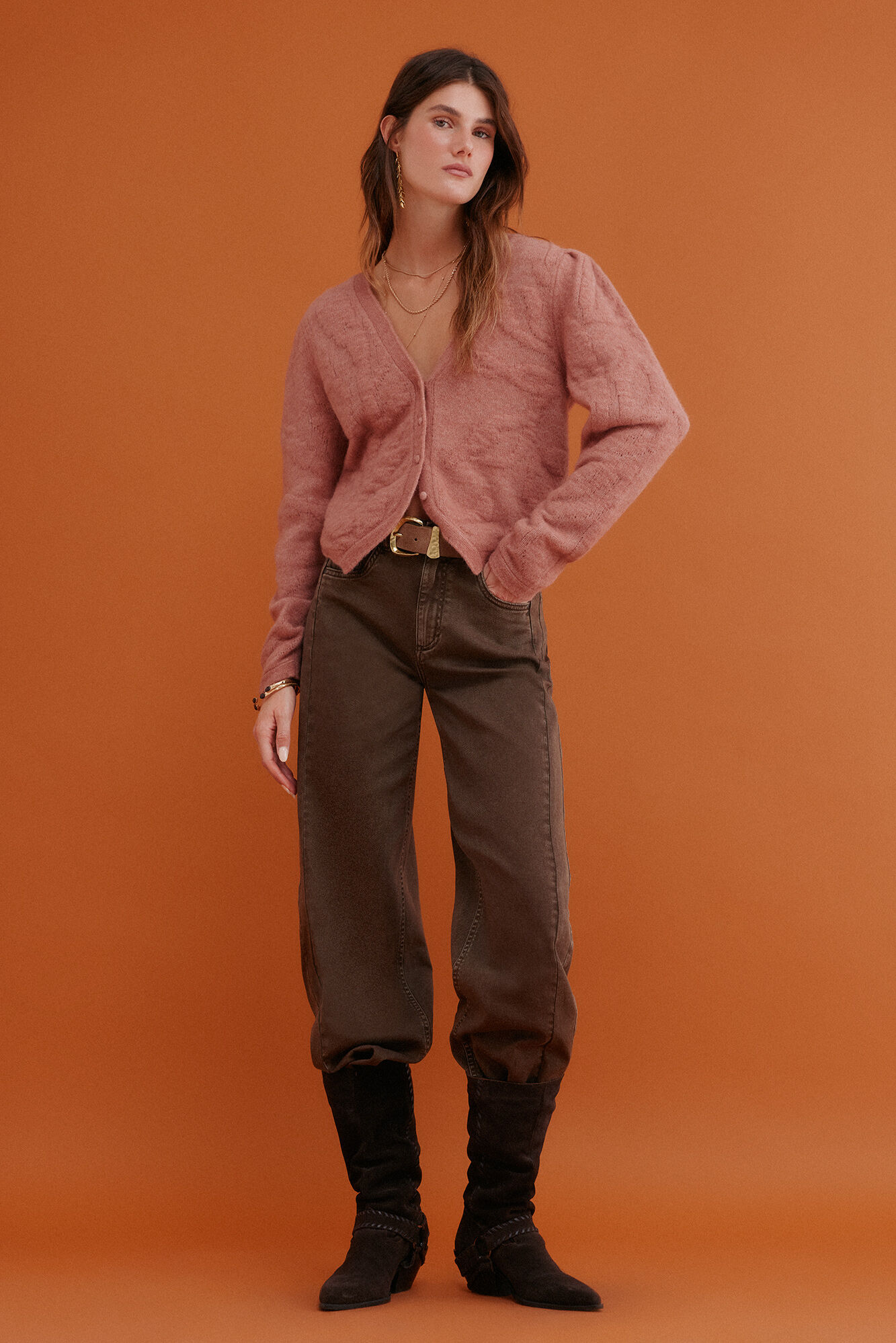 Hoss Intropia Nola. Chamarra de tejido Rosa