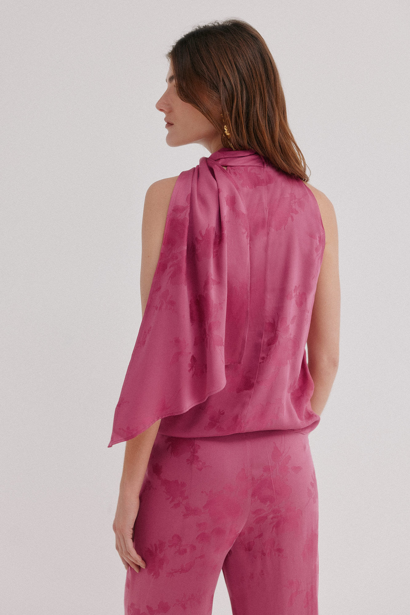 Hoss Intropia Celine. Blusa jacquard Rosa