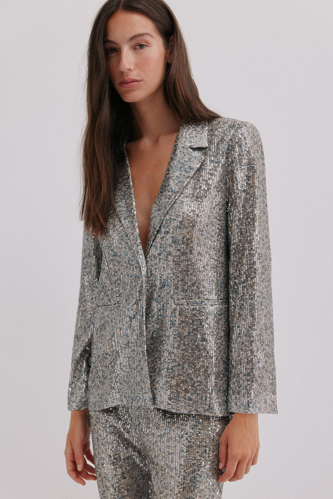 Hoss Intropia Blazer de lentejuelas Emilia Gris