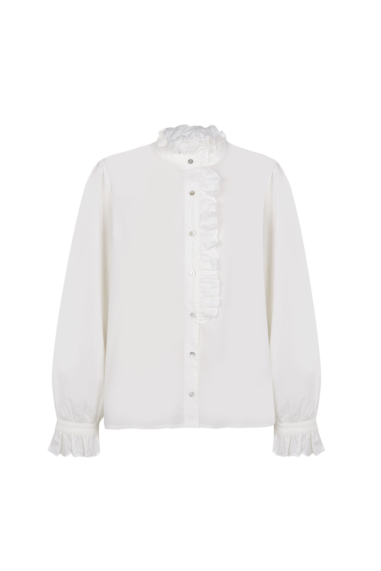 Hoss Intropia Clea .Camisa con volante Blanco
