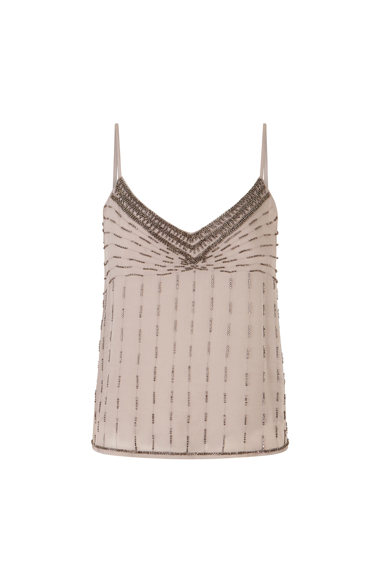 Hoss Intropia Gabriela. Top bordado Gris