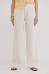 Hoss Intropia Paupa. Pantal&oacute;n de lino Blanco