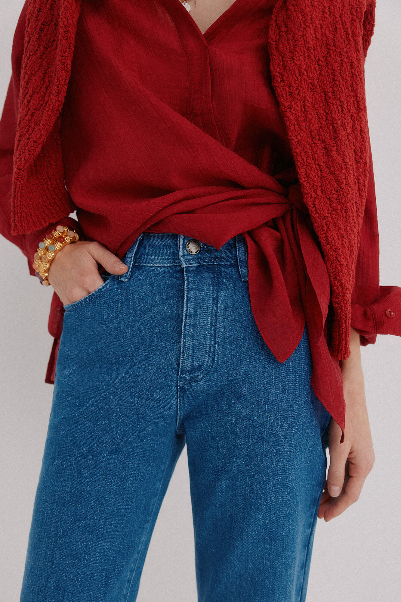 Hoss Intropia Bruna. Jeans bordados Azul