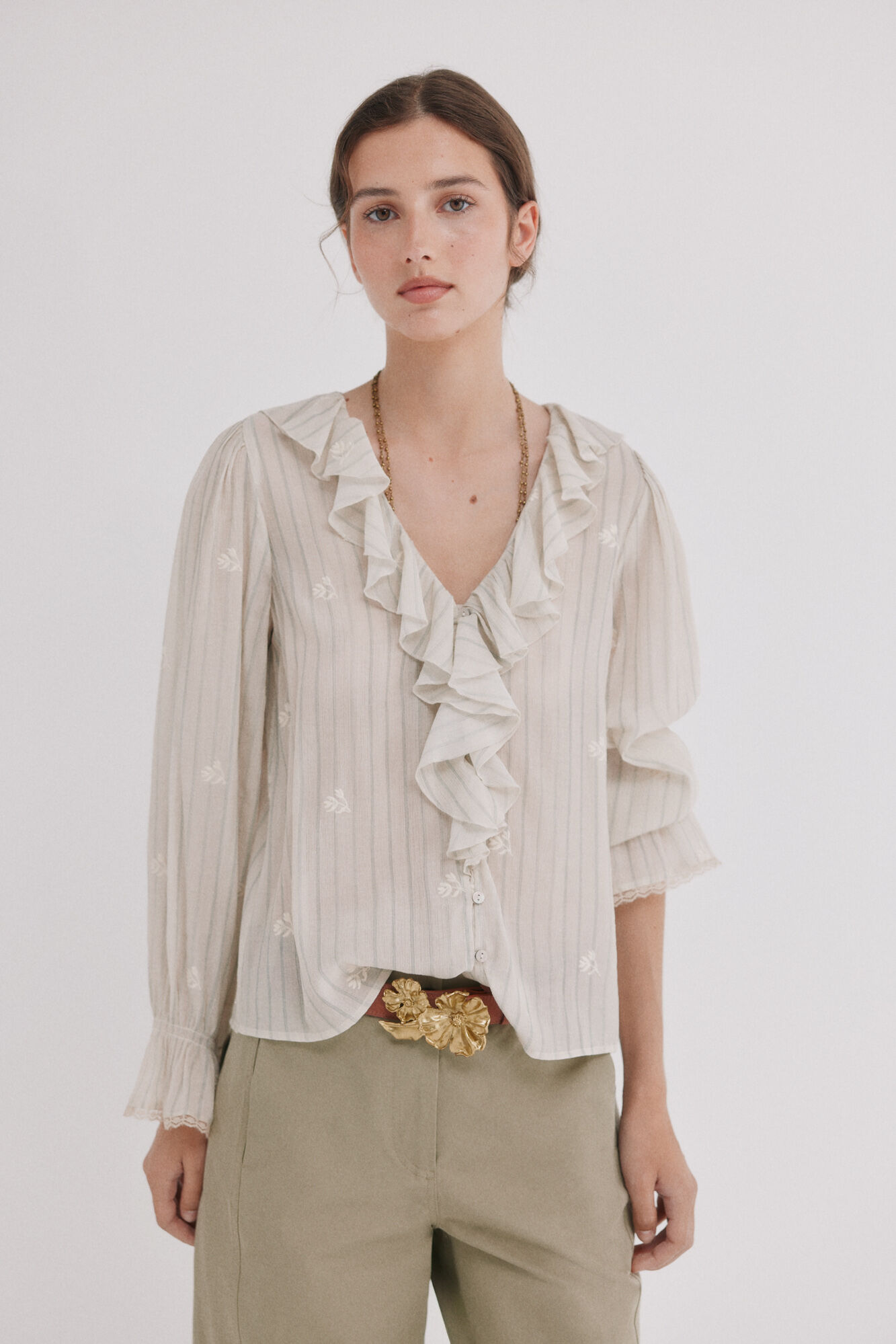 Hoss Intropia Clarisse. Blusa de volantes