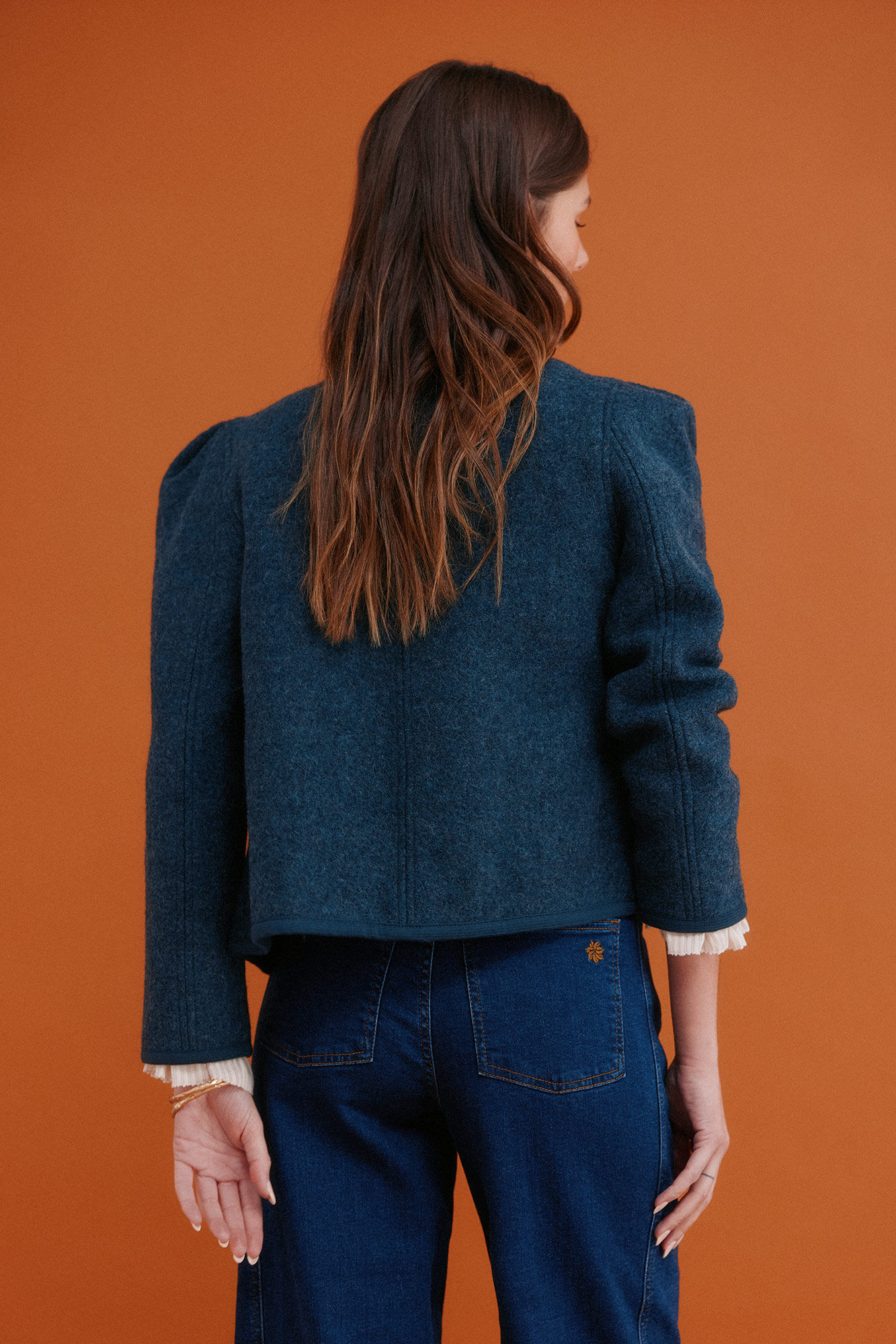 Hoss Intropia Fernanda. Abrigo estilo austriaca Azul