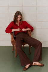 Hoss Intropia Pepa. Pantalones de corte recto Marron oscuro