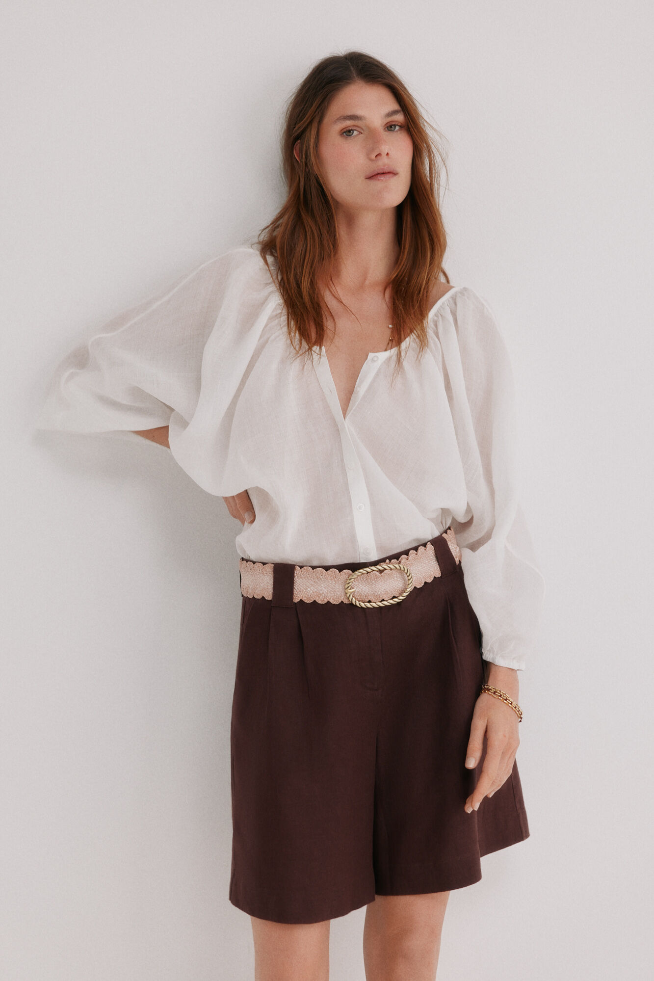 Hoss Intropia Caroline. Blusa manga larga Blanco