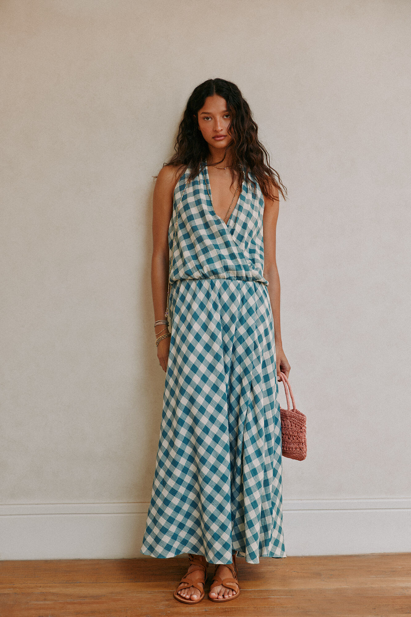 Hoss Intropia Andrea. Vestido cuadro vichy