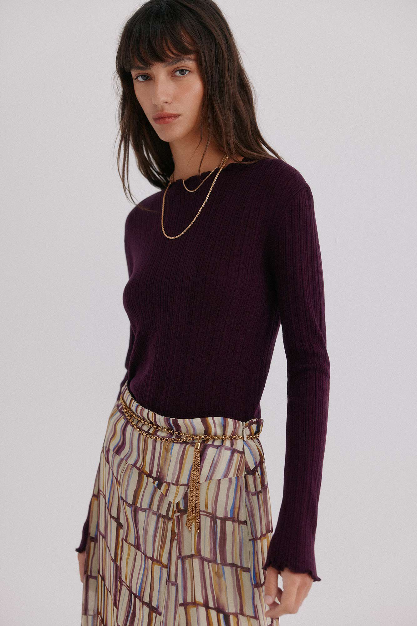 Hoss Intropia Nidia. Top con detalle de ondas