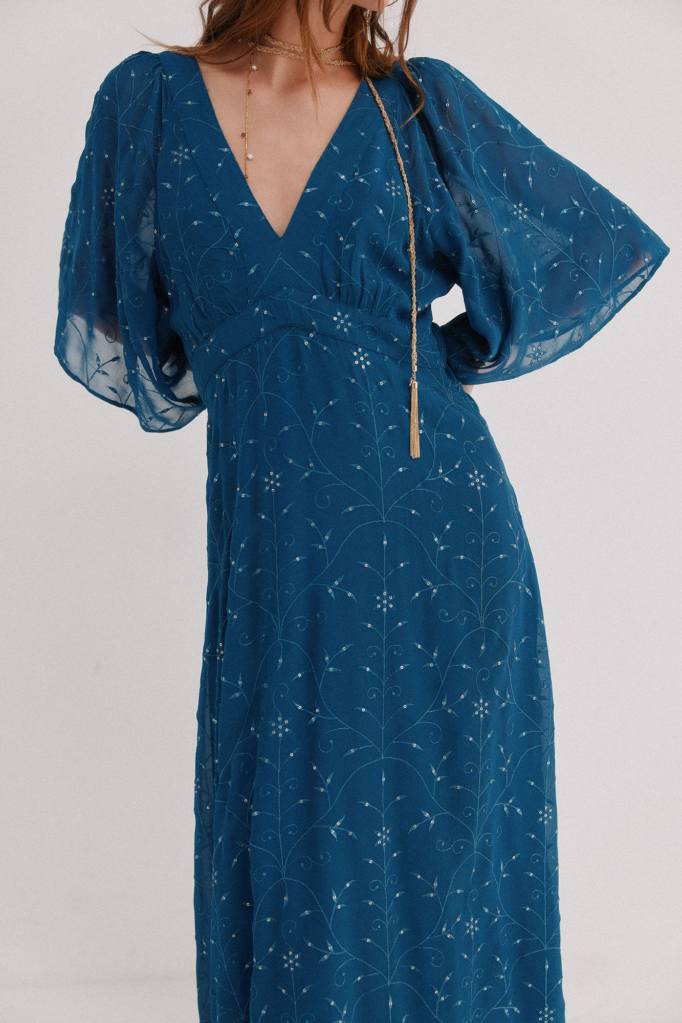 Hoss Intropia Alma. Vestido flu&iacute;do Azul