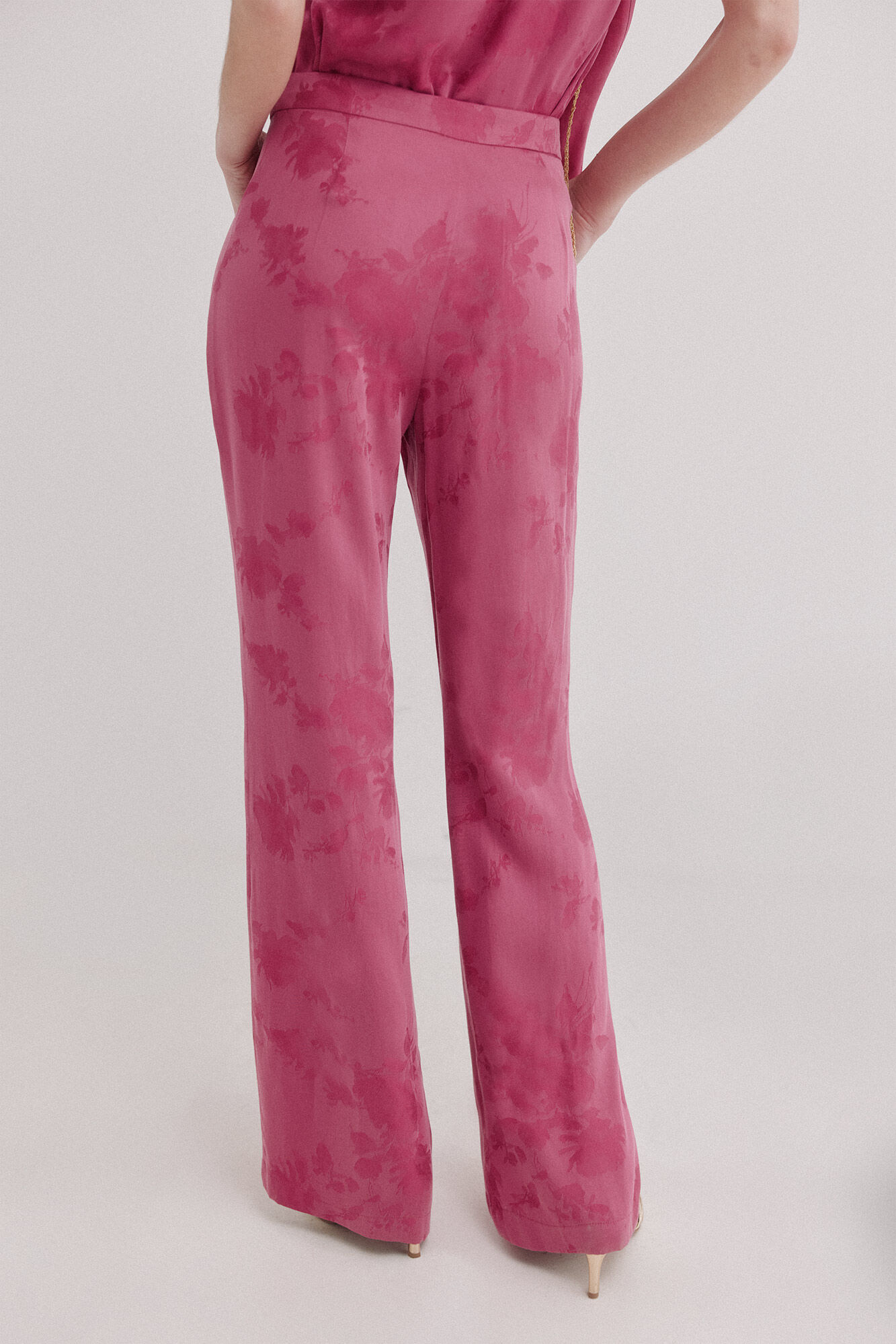 Hoss Intropia Pilar. Pantal&oacute;n jacquard Rosa