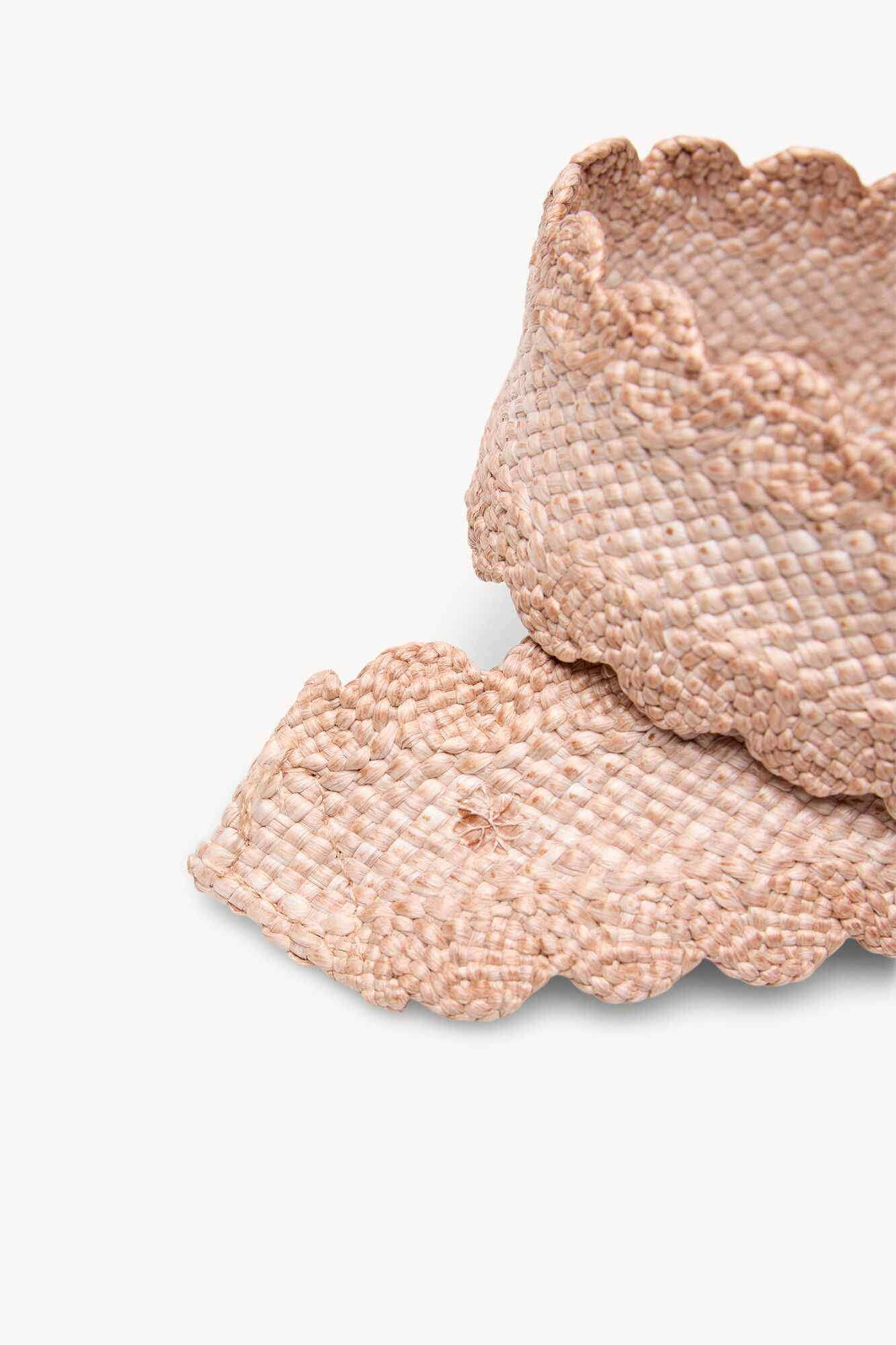 Hoss Intropia Lauren. Cintur&oacute;n de rafia Rosa