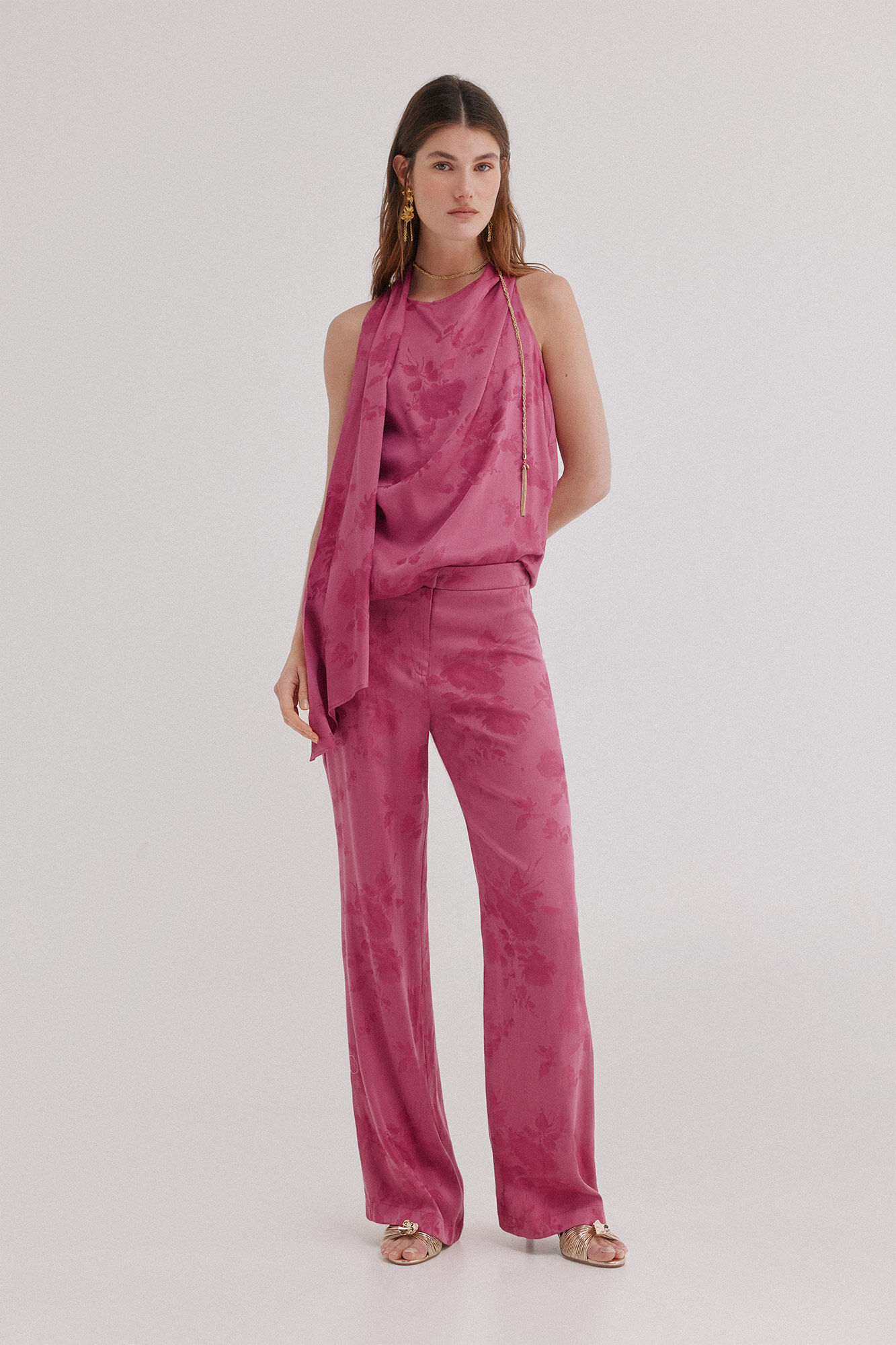 Hoss Intropia Celine. Blusa jacquard Rosa