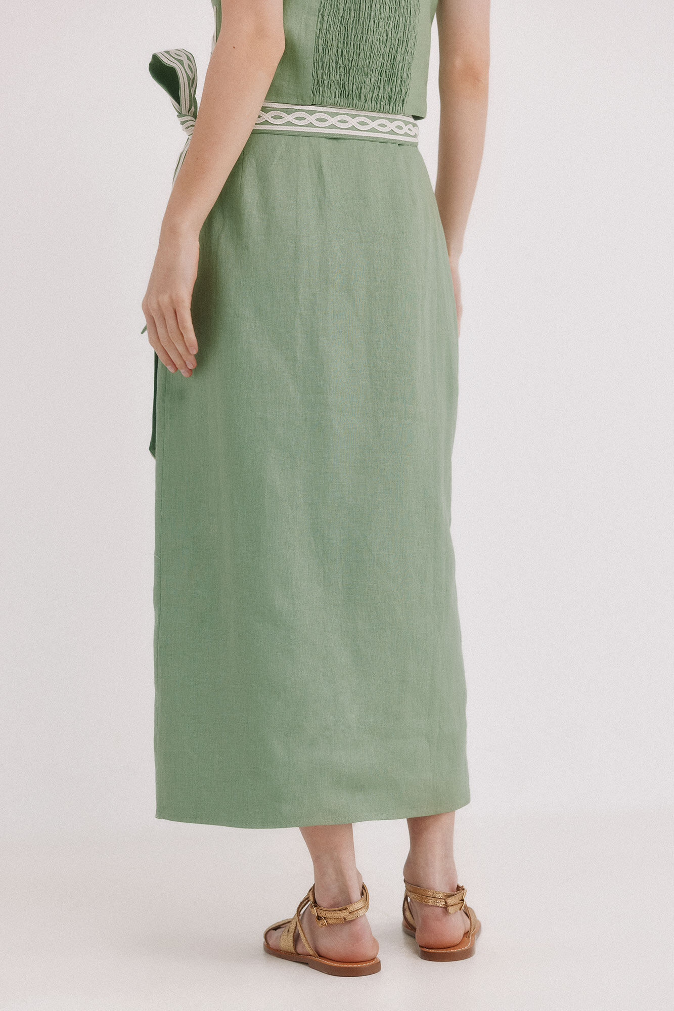 Hoss Intropia Renata. Falda cruzada Verde