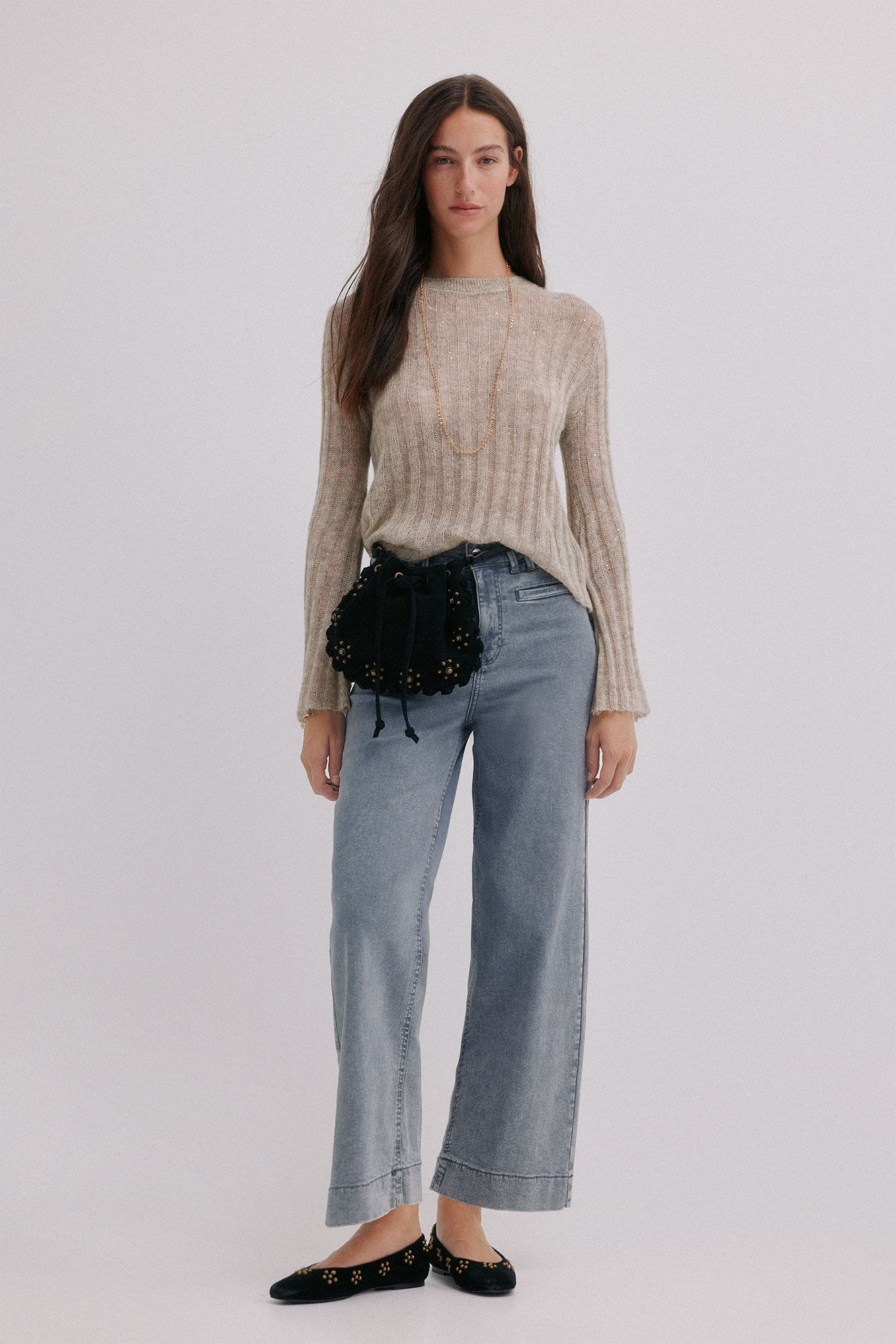 Hoss Intropia Neus. Su&eacute;ter cuello redondo Gris