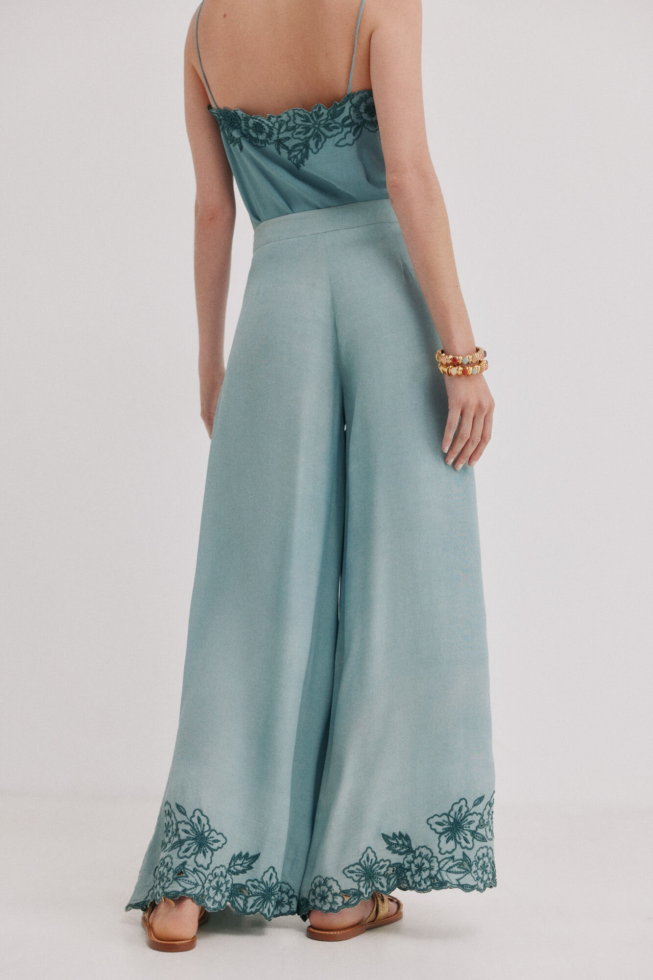 Hoss Intropia Persia. Pantal&oacute;n largo Turquesa