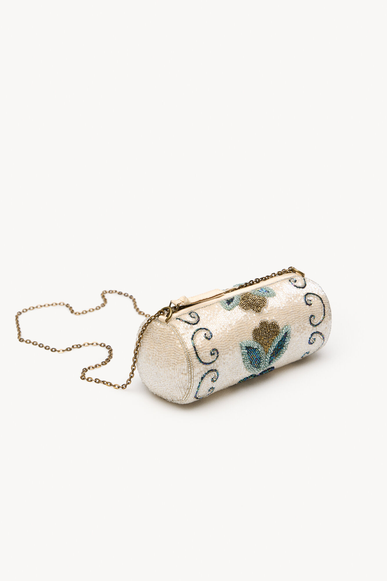 Hoss Intropia Nara. Bolsa de abalorios Marfil