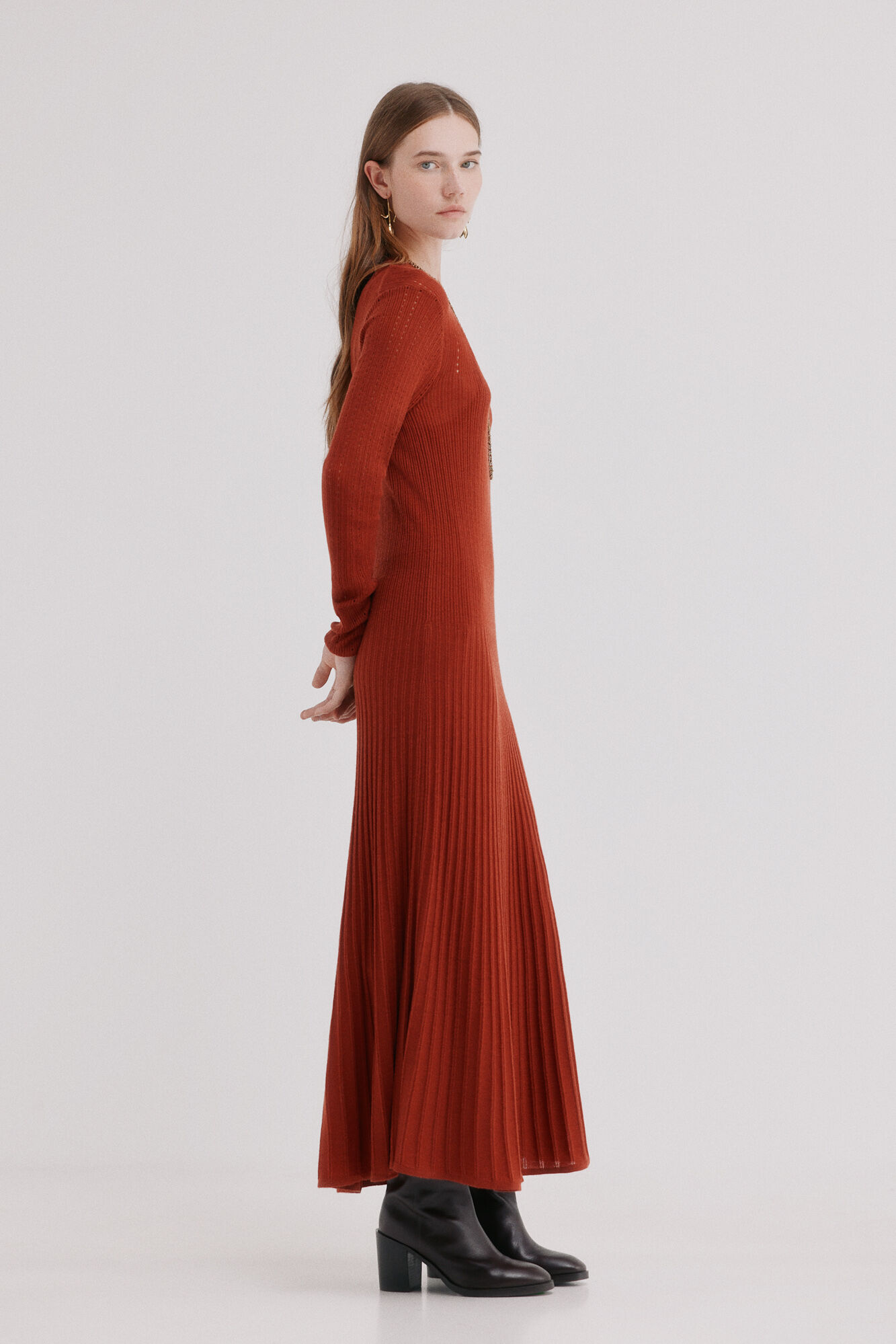 Hoss Intropia Annia.Vestido tejido Marron
