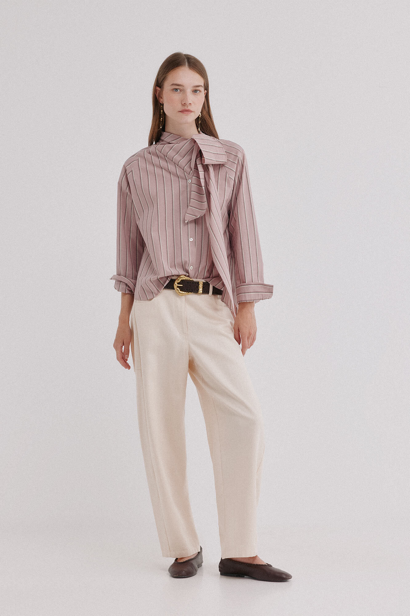 Hoss Intropia Cecile. Camisa pa&ntilde;uelo Rosa