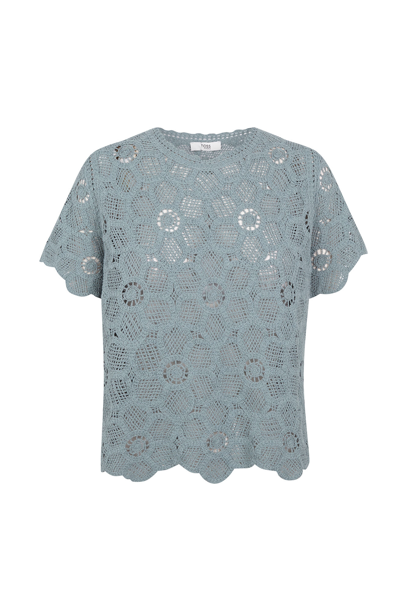 Hoss Intropia Irune. Top crochet Turquesa