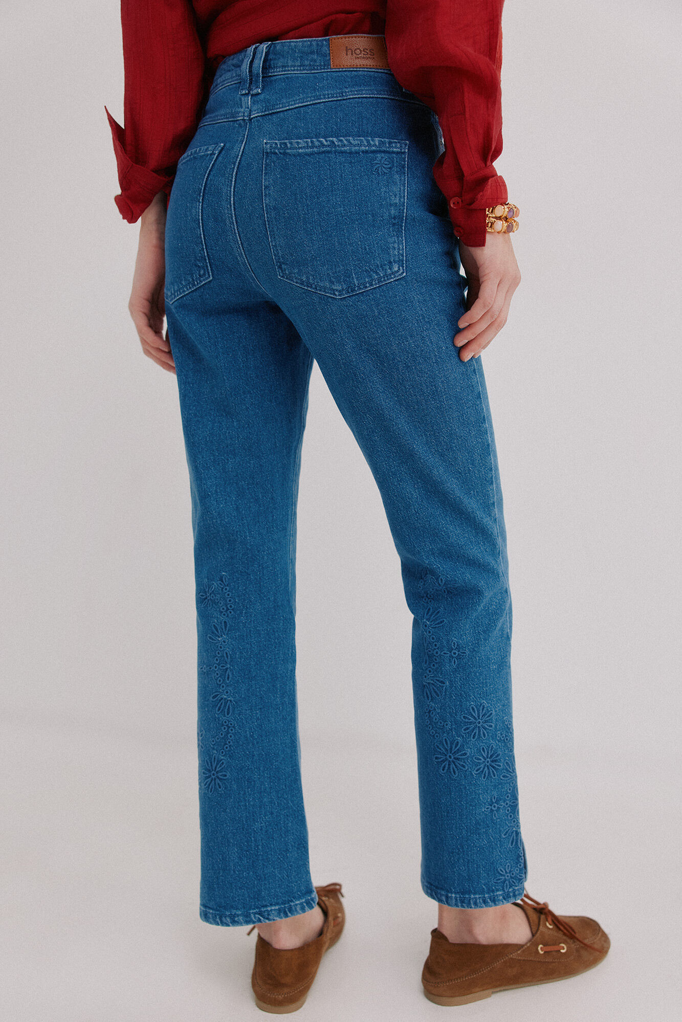 Hoss Intropia Bruna. Jeans bordados Azul
