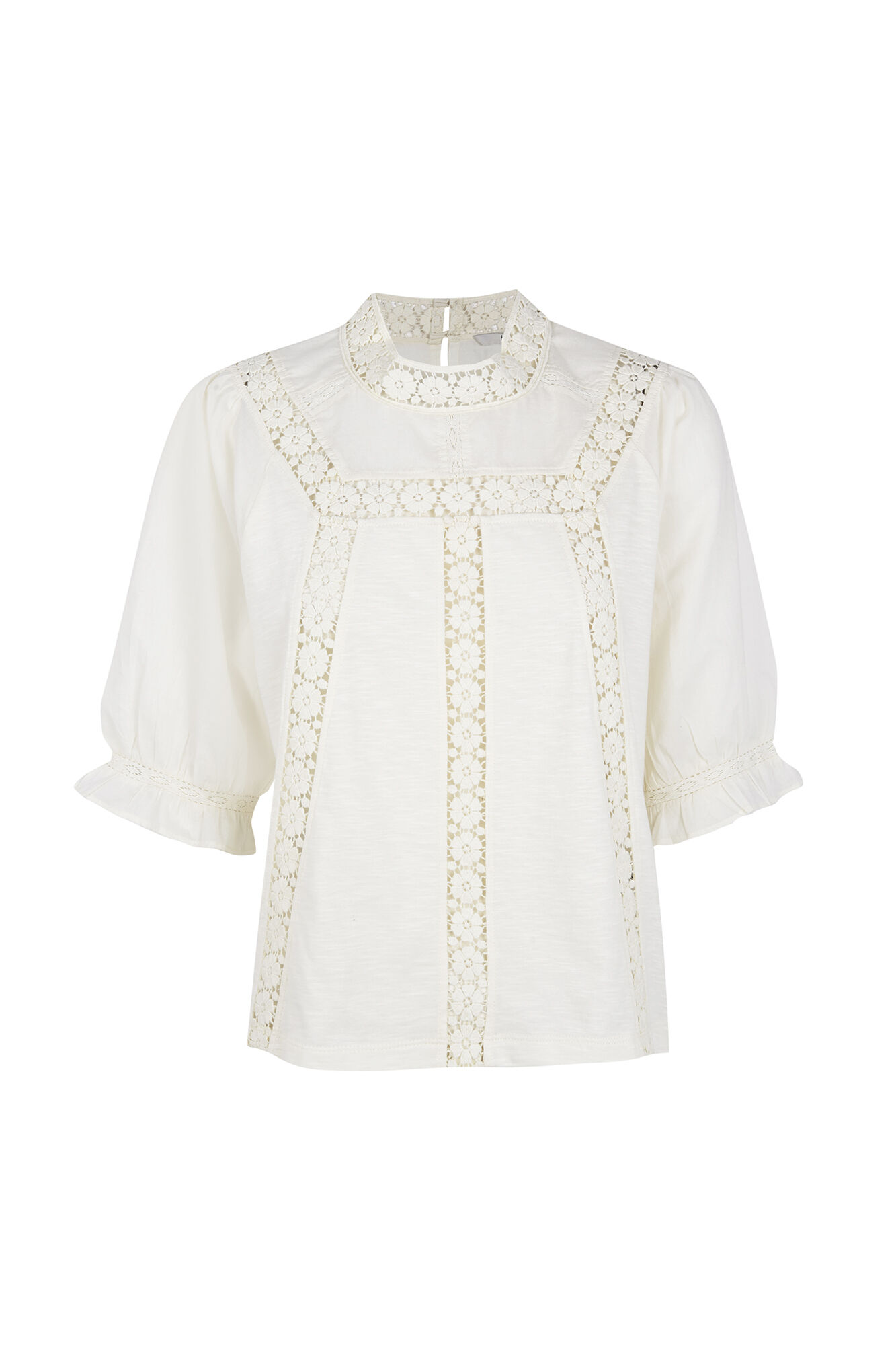 Hoss Intropia Martina. Playera rom&aacute;ntica Blanco