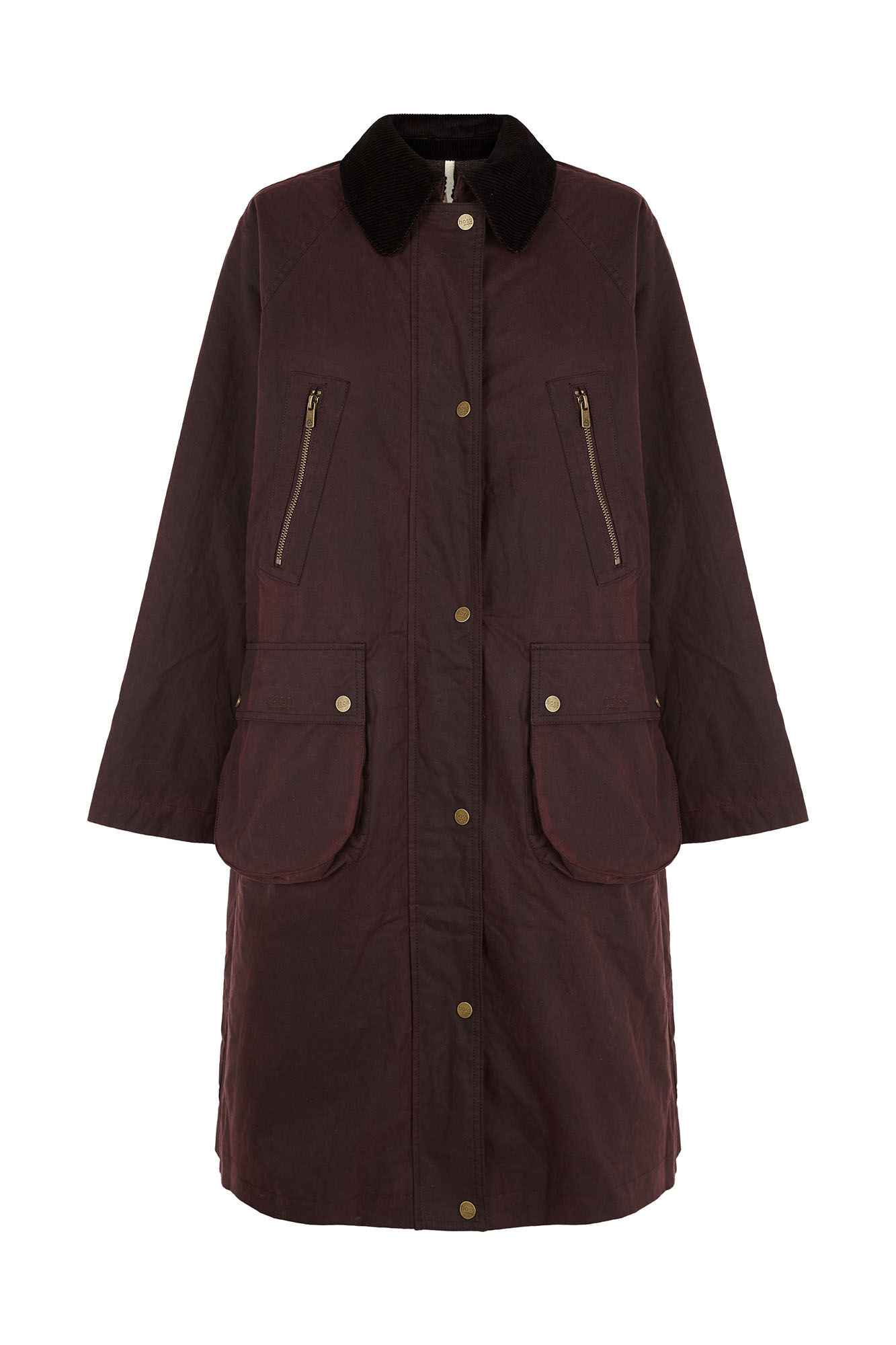 Hoss Intropia Damaris. Gabardina con bolsillos Granate