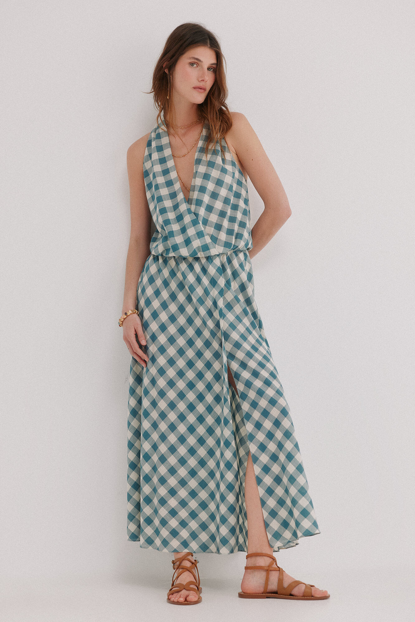 Hoss Intropia Andrea. Vestido cuadro vichy Multicolor