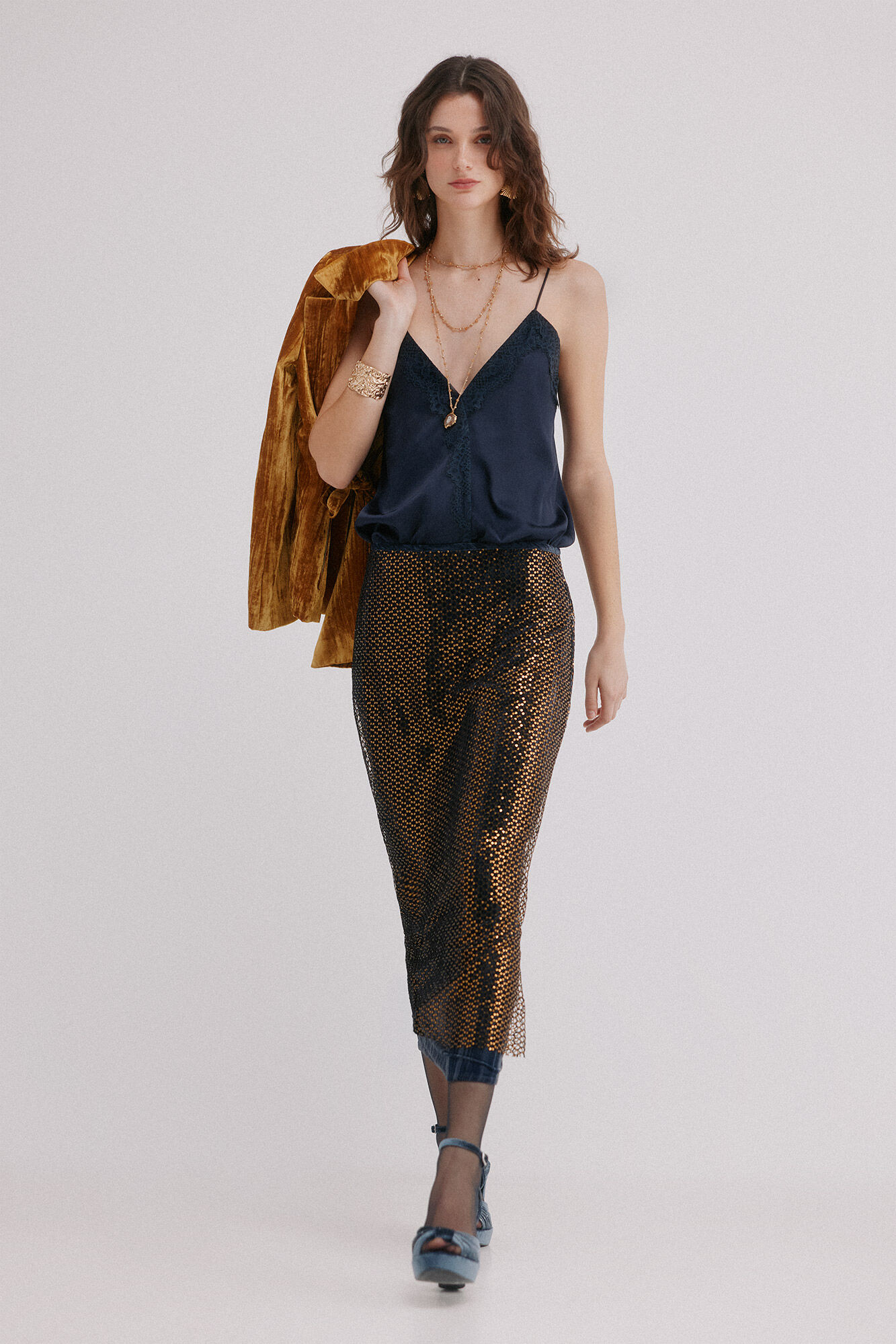 Hoss Intropia Riley. Falda de lentejuelas Multicolor