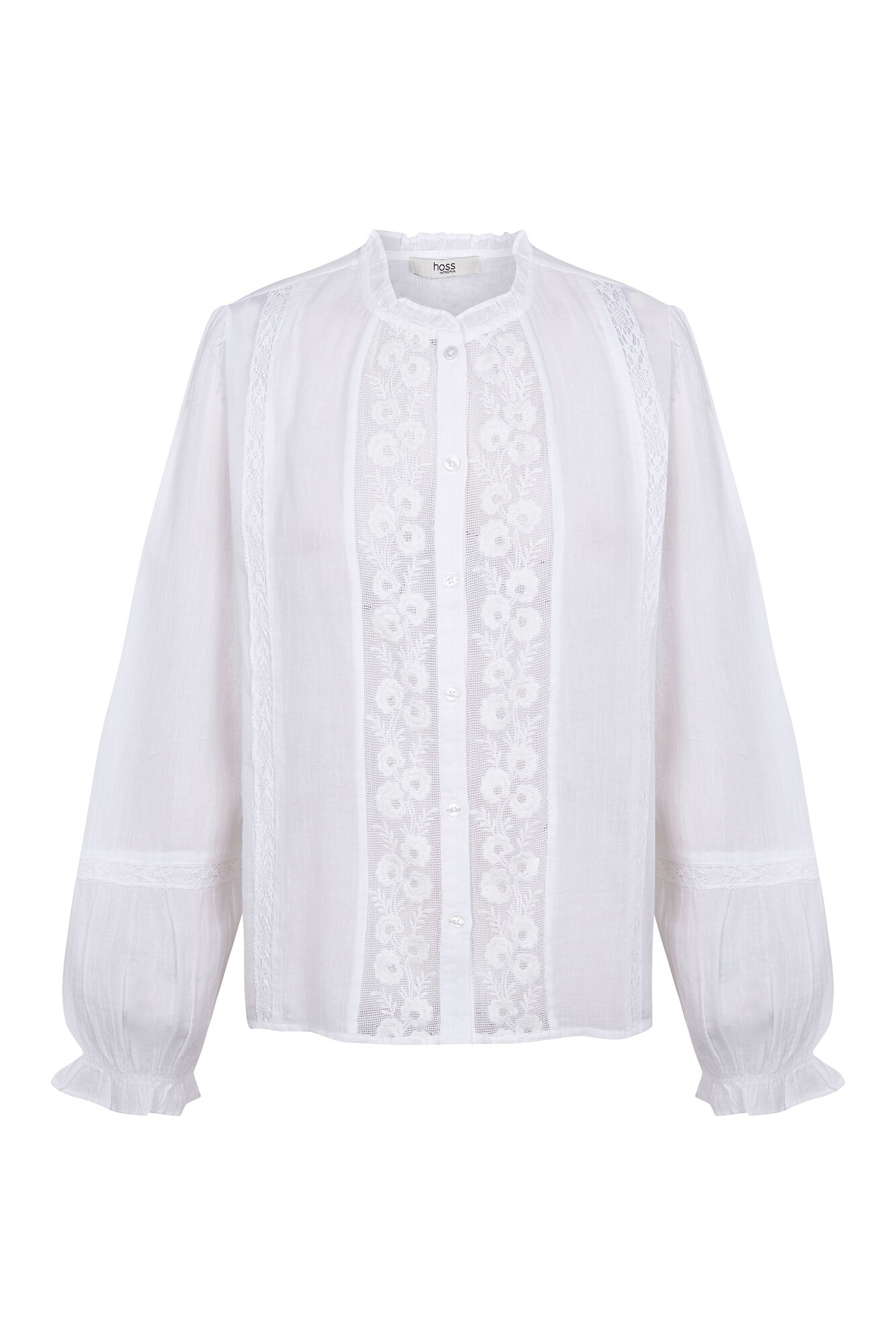 Hoss Intropia Caridad. Blusa bordada Marfil