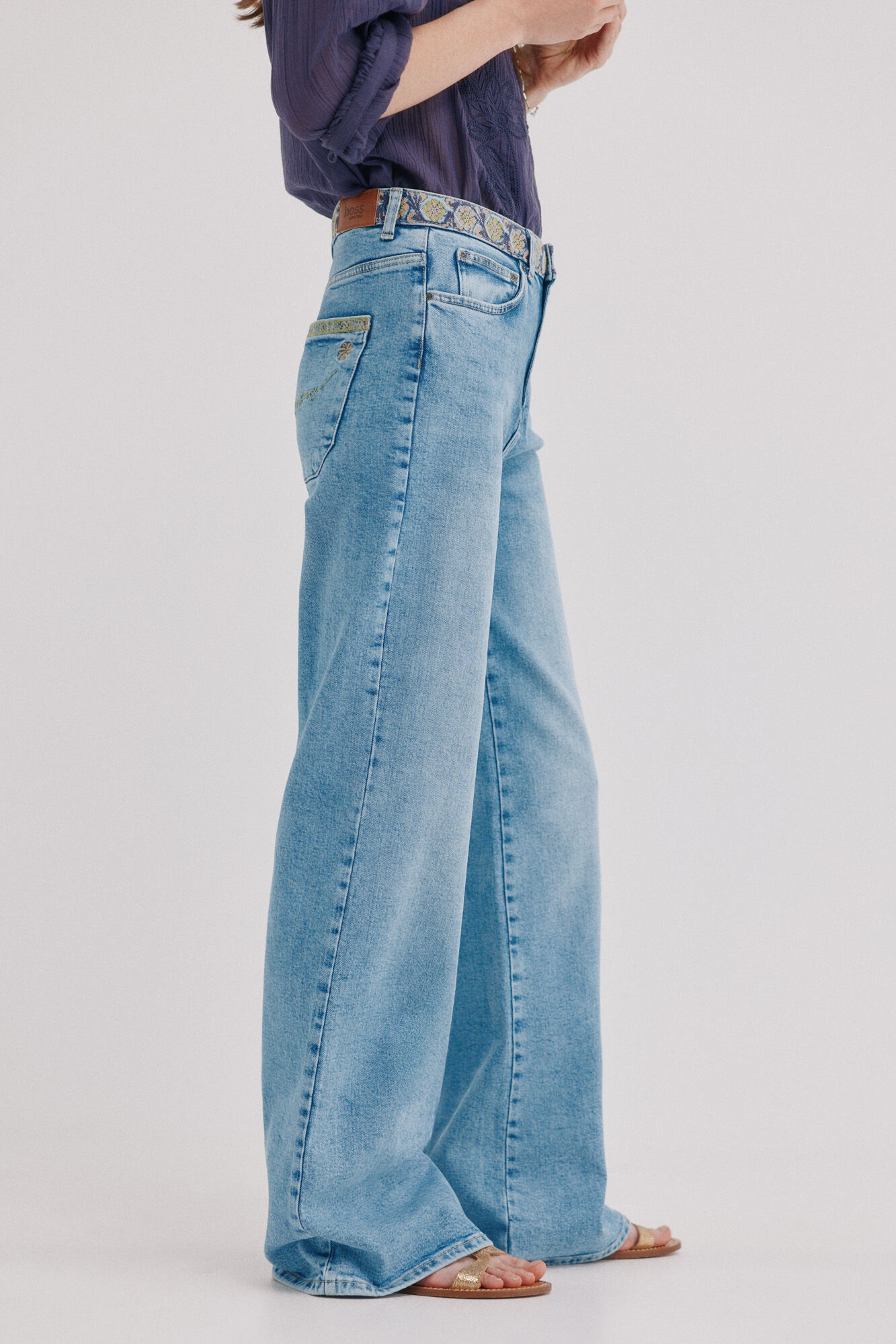 Hoss Intropia Briar. Jeans bordados Azul marino