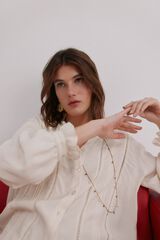 Hoss Intropia Clementine. Blusa manga larga Marfil