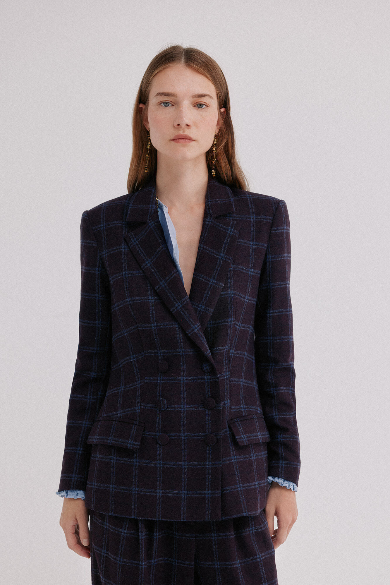 Hoss Intropia Emerald. Blazer de cuadros