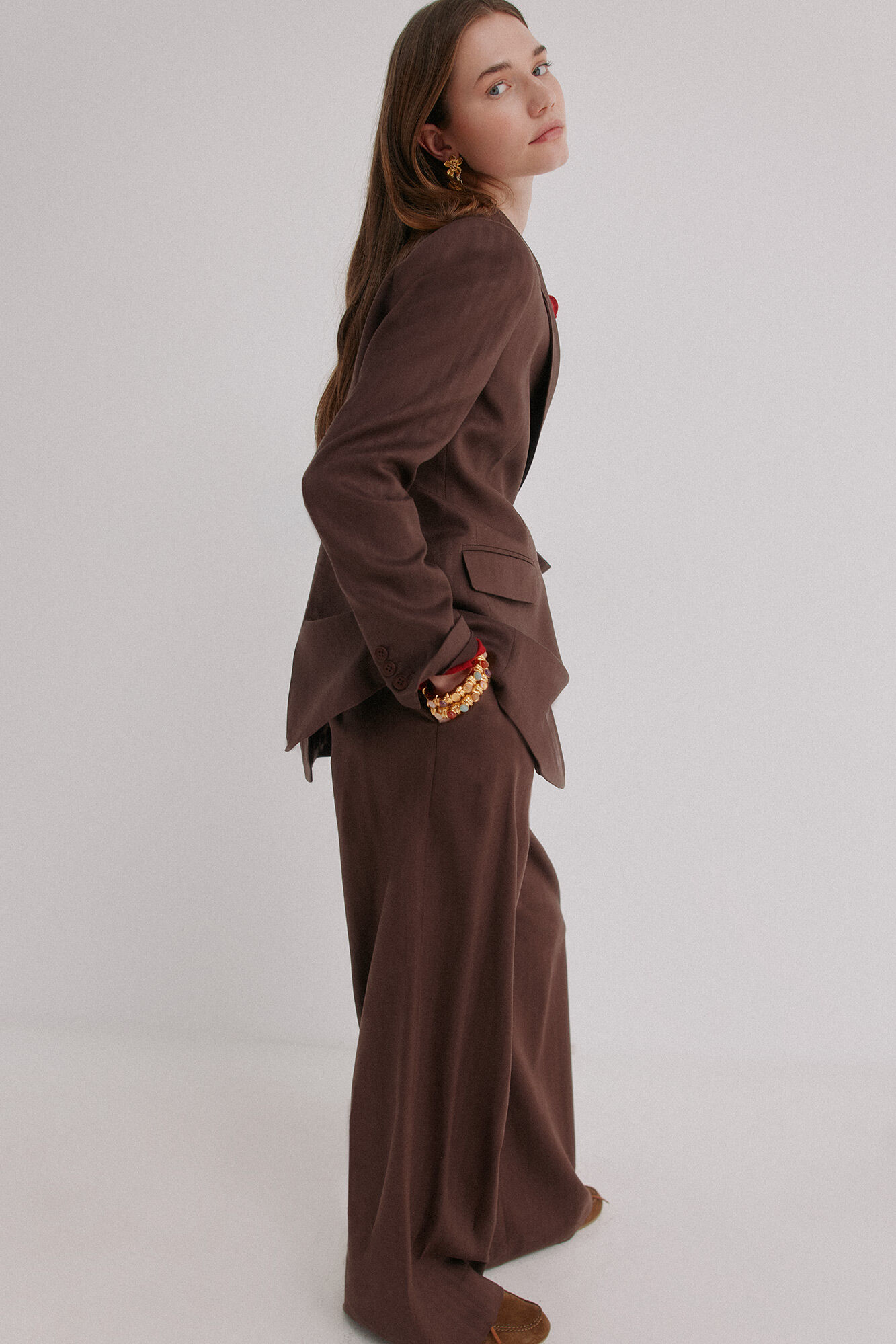 Hoss Intropia Elaine. Blazer con lazo Marron oscuro