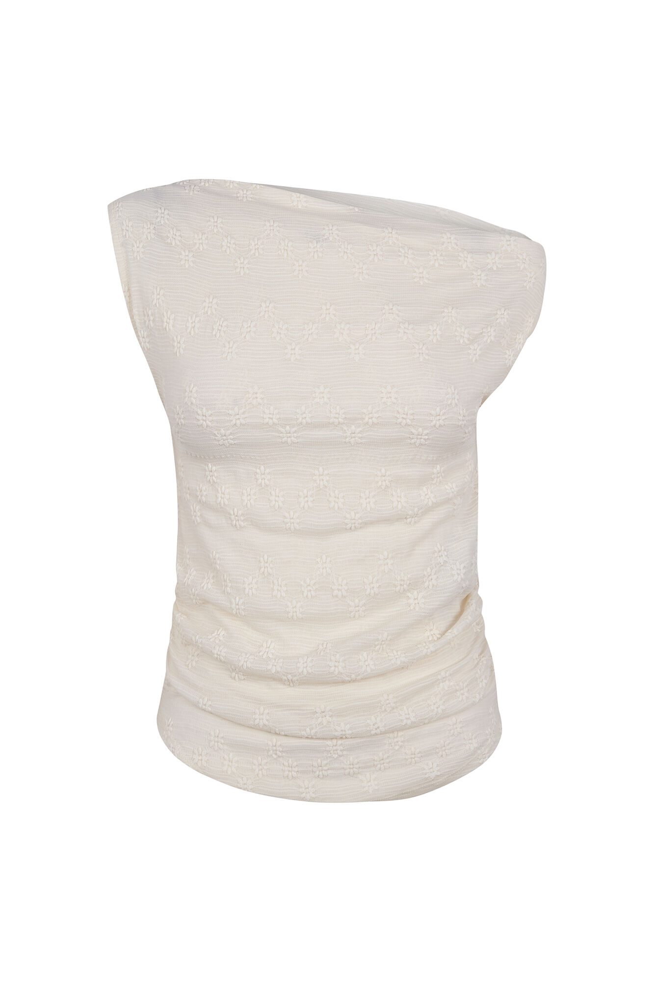 Hoss Intropia Marga. Playera asim&eacute;trica Marfil