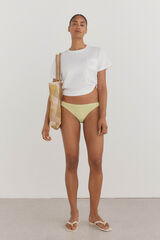 Pedro del Hierro Bikini panty cl&aacute;sico y top halter de piqu&eacute; Verde