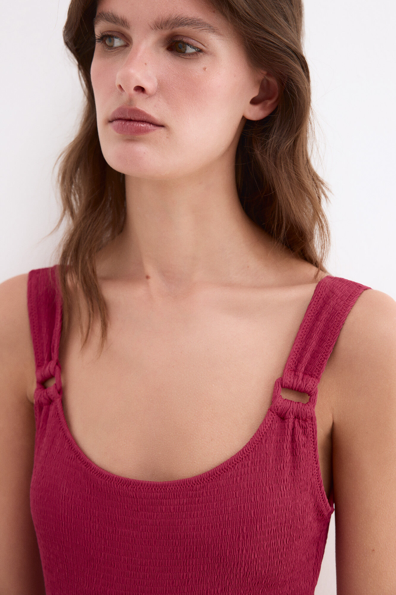 Pedro del Hierro Ba&ntilde;ador tejido textura Rosa