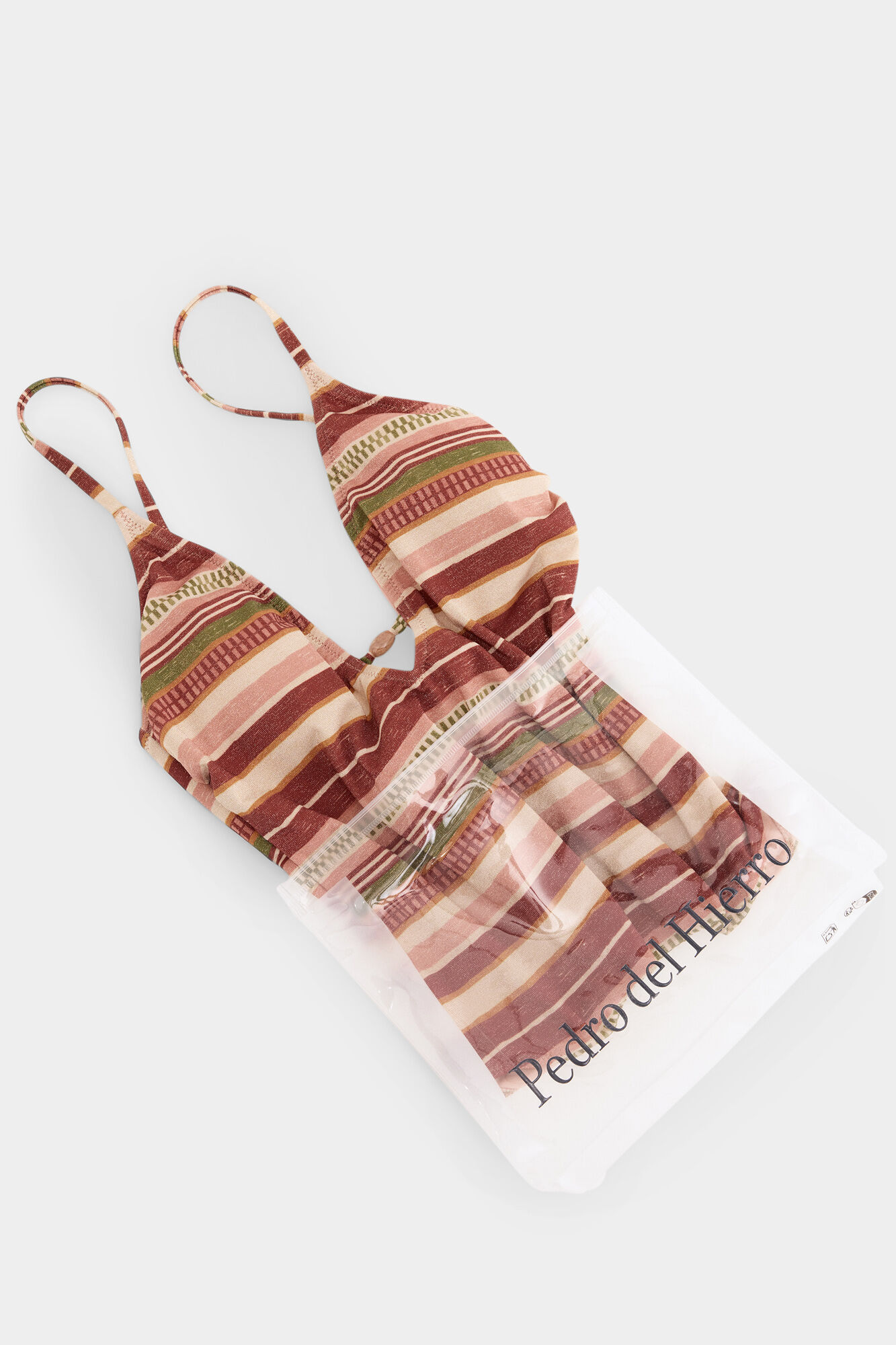 Pedro del Hierro Ba&ntilde;ador estampado rayas Naranja