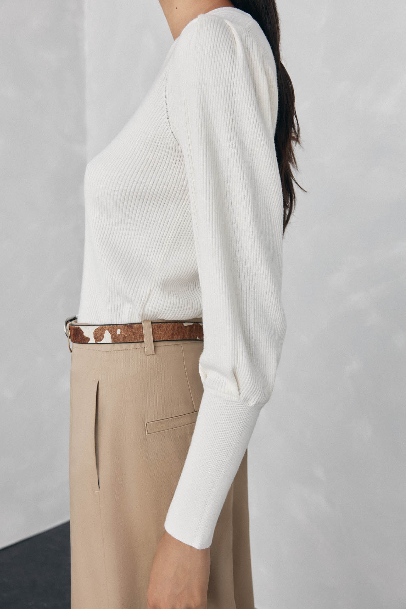 Pedro del Hierro Jersey canal&eacute; manga abullonada