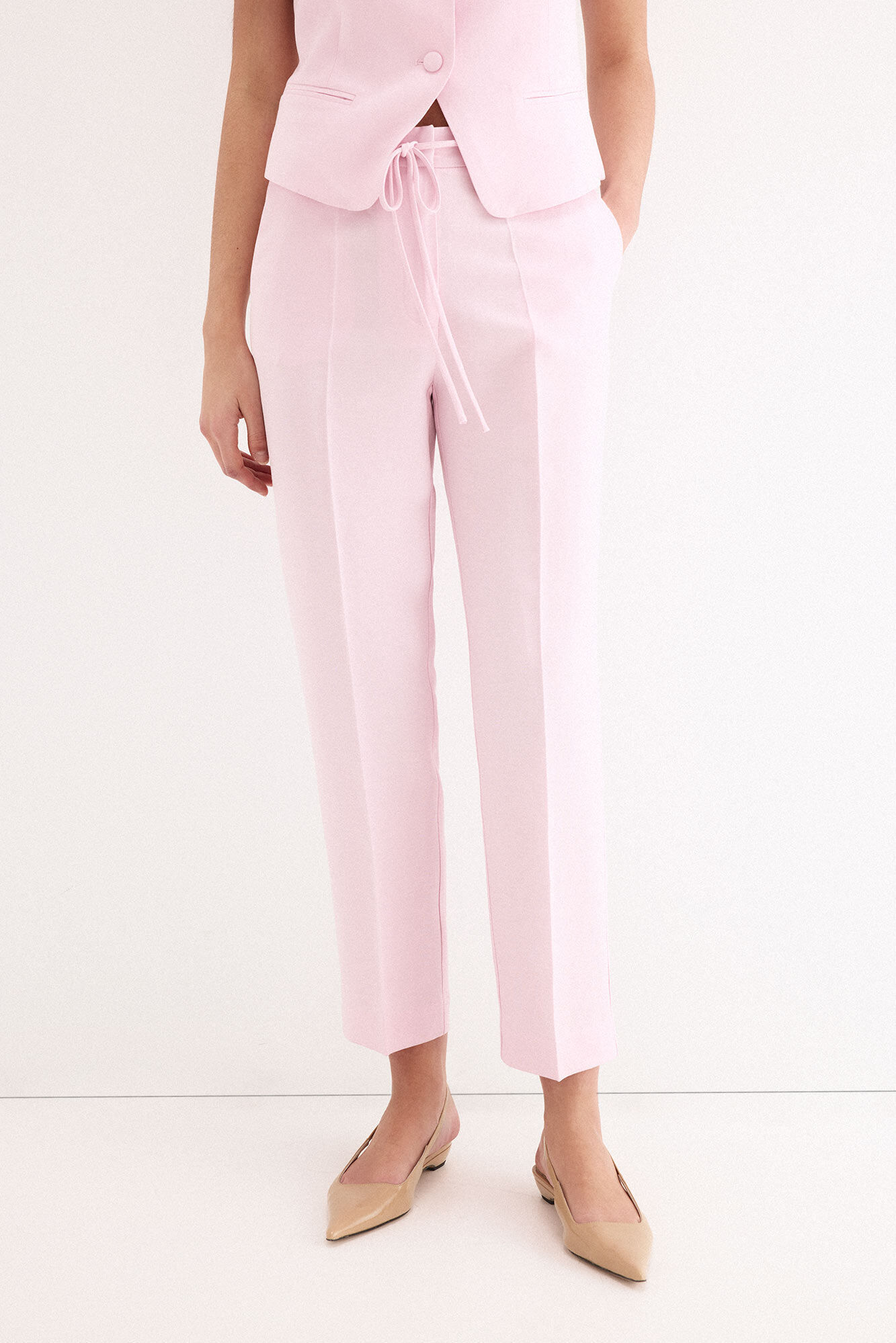 Pedro del Hierro Pantal&oacute;n traje rosa Rosa
