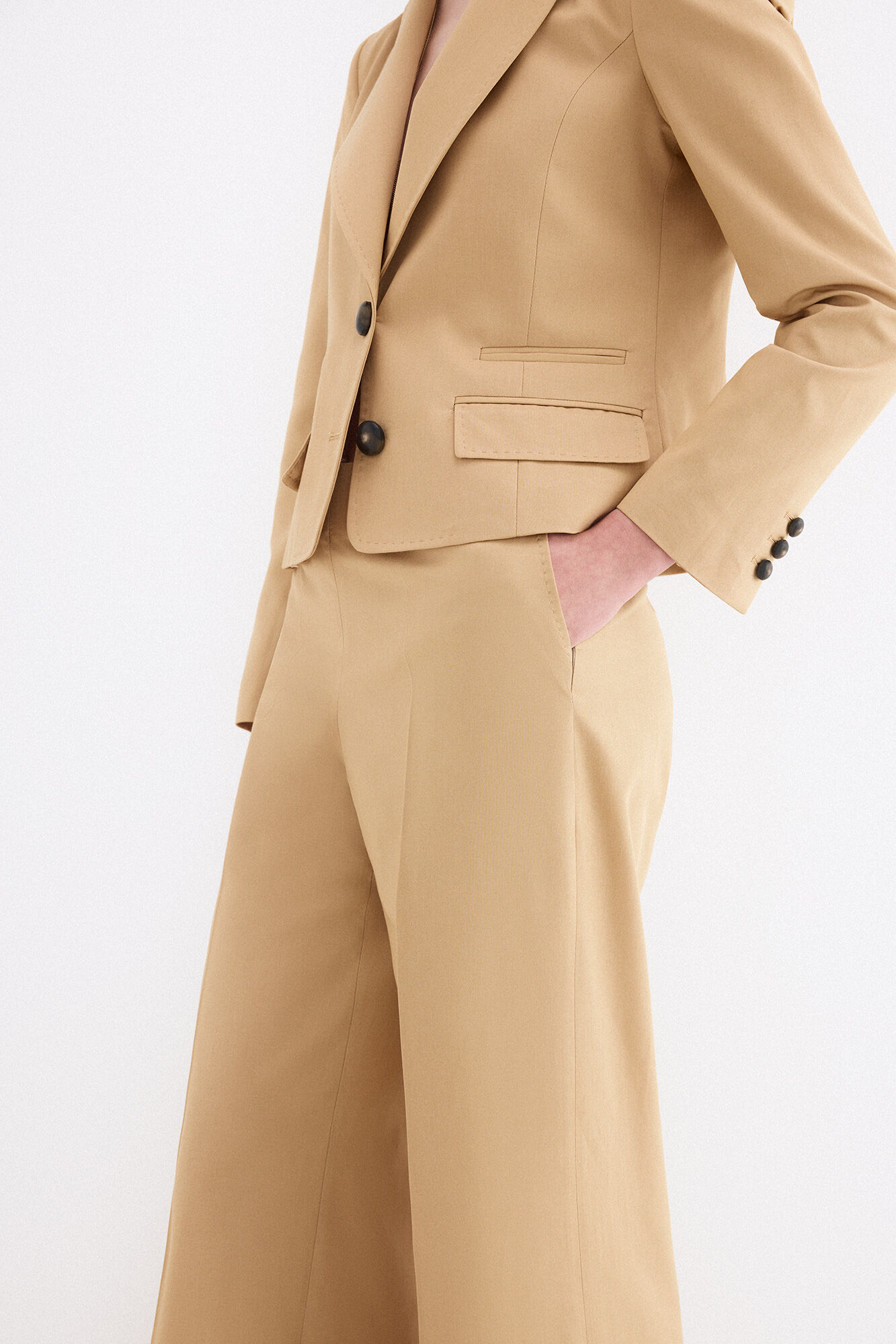 Pedro del Hierro Pantal&oacute;n de traje color camel Beige